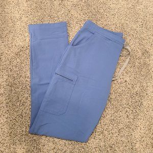 Figs women's Ceil Blue Yola Scrub Pants - M tall